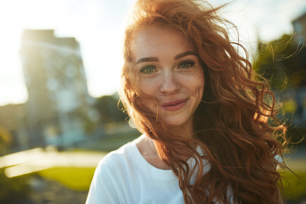 happy young woman