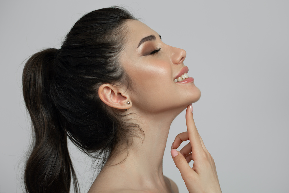 woman with perfect chin